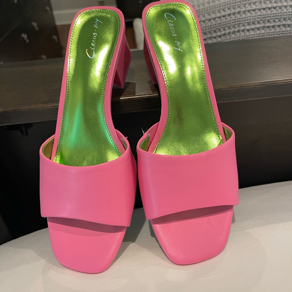 Circus by Sam Edelman Pink Heeled Mules